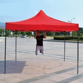 Tente Tonnelle Pliante 3 m x 3 m rouge
