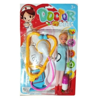 Kit de médecin avec poupée pour enfants ( 6 pièces)