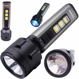 Lampe de poche LED rechargeable par USB universelle noire