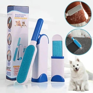 Brosse Autonettoyante Double Face Réutilisable pour Poils d’Animaux