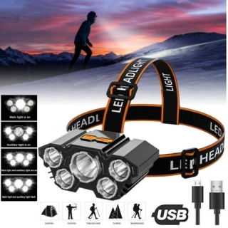 Lampe Frontale Professionnelle Rechargeable USB