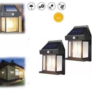 Pack De 2 Lampes Murale Solaire Avec Détecteur De Mouvement Étanche