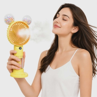 Mini ventilateur brumisateur rafraîchissant, 3 vitesses et rechargeable