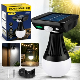 Lamp solaire avec capteur de mouvement 3 modes 200w