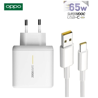 Chargeur SuperVooc pour Oppo 65W Adaptateur + Cbale USB-C Super Fast