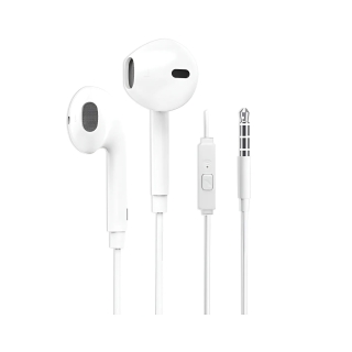 Ecouteur Filaire KAKU 1301 3.5mm avec Micro intégré - Blanc