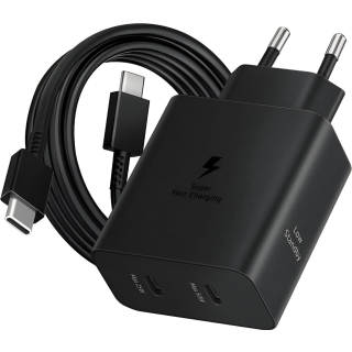 Chargeur Duo Ultra Rapide 50W PD3.0 Avec Câble 1.8 Métres Type-C 5A