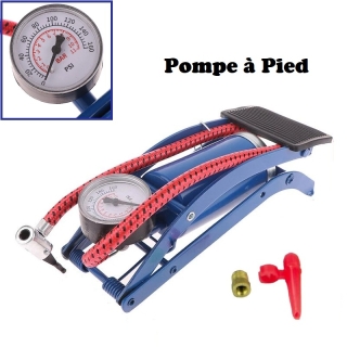 Mini Pompe à Pied avec Manomètre En métal