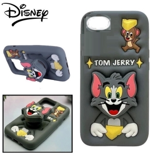 Coque pour iPhone 6 & 7 & 8 Design Tom & Jerry Avec Support Pliable