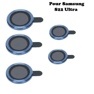 Protection de Camera pour Samsung Galaxy S22 Ultra Bleu