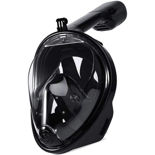 Masque de plongée intégral à 180°- Conception de respiration libre - Avec support de caméra - Anti-buée L/XL