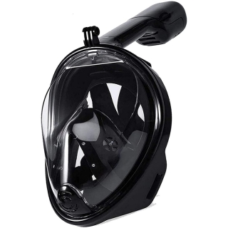 Masque de plongée intégral à 180°- Conception de respiration libre - Avec support de caméra - Anti-buée S/M