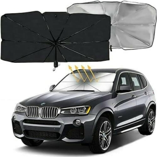 Pare-soleil universel pliable pour voiture, SUV, camions et poids lourds (140 x 75cm)