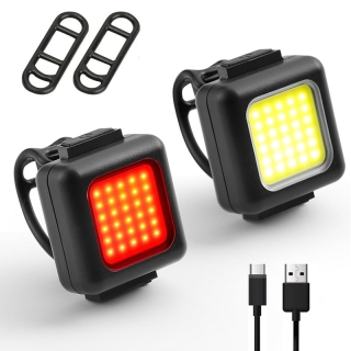 kit d'éclairage avant et arrière de vélo rechargeable, étanche, 3 modes