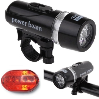 Kit d'éclairage LED pour vélo : phare avant et feu arrière de sécurité