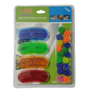 Kit de 4 réflecteurs et 18 pièces décoratives pour roues de vélo