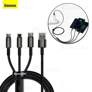 Câble BASEUS 3en1 Charge rapide et Transfer de données USB vers Micro USB + Lightning + Type-C
