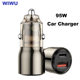 Chargeur rapide de voiture USB-A + USB-C PD 95W