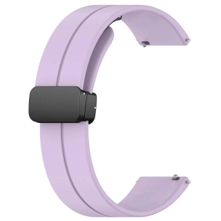 Bracelet Universel de 22mm en Silicone Souple Avec Fermoir Magnétique pour Smart Watch