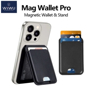 Porte-cartes Magnétique en cuir avec fonction support réglable