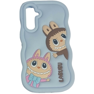 Coque LABUBU pour samsung Galaxy A15 Bleu
