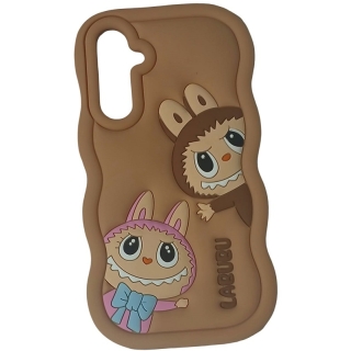 Coque LABUBU pour samsung Galaxy A15 Marron