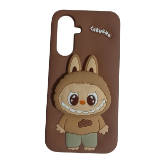 Coque LABUBU pour samsung Galaxy A36 marron foncé