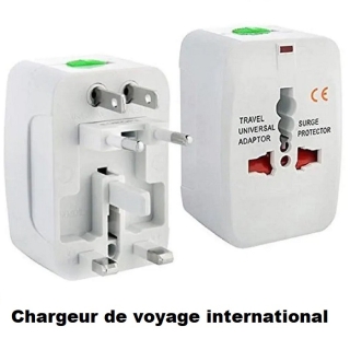 Adaptateur International de Voyage 2 Ports USB 6A