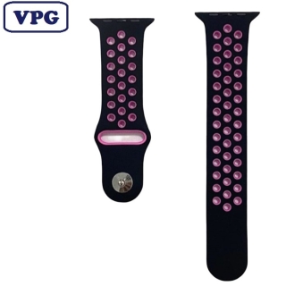 Bracelet pour Apple Watch 42 & 44 mm - En Silicone Souple - Conception à trous d'air