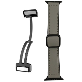 Bracelet pour Apple Watch 42 & 44 & 45 & 49mm Avec Fermoir Magnétique Gris