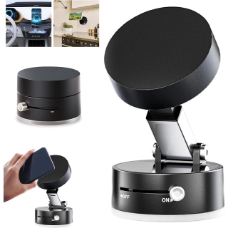 Support de téléphone magnétique à ventouse pour toutes les surfaces lisses Noir
