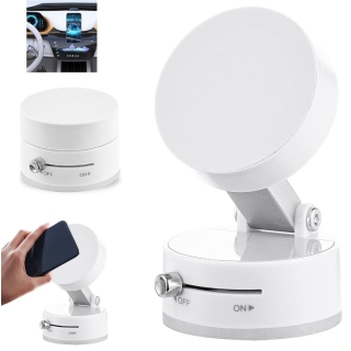 Support de téléphone magnétique à ventouse pour toutes les surfaces lisses Blanc