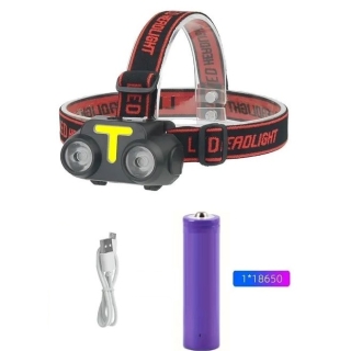 Lampe Torche Frontale Rechargeable - 4 Modes d'éclairage