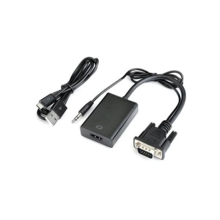 Adaptateur Convertisseur VGA mâle Vers HDMI Femelle Sortie 1080 P HD + Audio