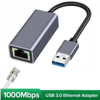 Carte Réseau USB Gigabit -Adaptateur Ethernet USB vers RJ45 LAN 1000 Mbit/s
