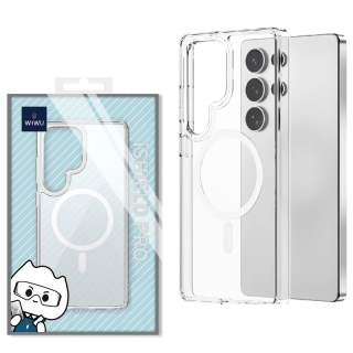 Coque pour Samsung S25 ULTRA WIWU Coque Rigide Transparente Invisible compatible MagSafe