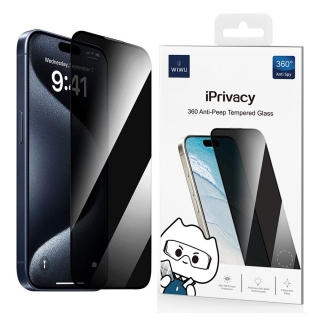 Glass Fumé pour iPhone 17Pro Max (6.9") WIWU iPrivacy Anti-Espion