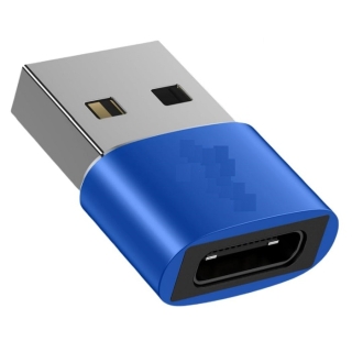 Adaptateur USB-C femelle Vers USB-A mâle Bleu