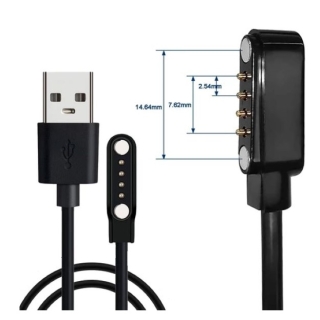 Câble de charge magnétique universel pour montre connecté à 4 broches 7,62 mm