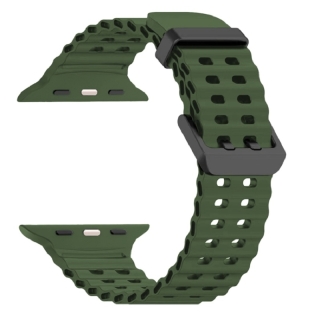 Bracelet pour Apple Watch en silicone Souple (42/44/45/49mm) - Vert