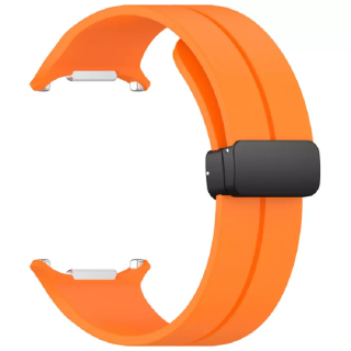 Bracelet pour Samsung Galaxy Watch Ultra 47mm en silicone Souple -Orangé