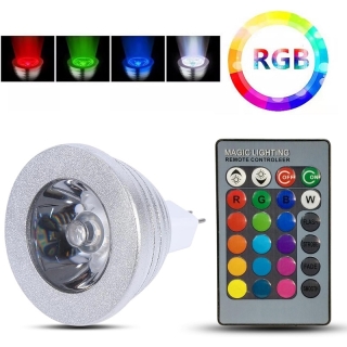 Lampe Spot LED RGB MR16 avec Télécommande