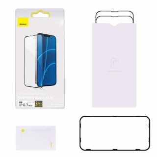 Lot de 2 Glass pour iPhone 13 Pro Max Baseus, Avec Kit d'installation Facile