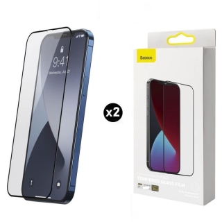 Lot de 2 Glass pour iPhone 12 Pro Max Baseus, Avec Kit d'installation Facile