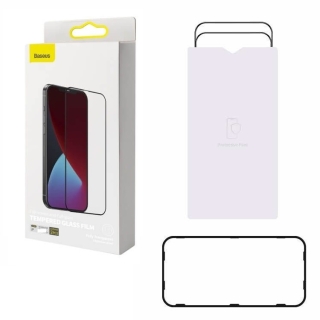 Lot de 2 Glass pour iPhone 12 mini Baseus, Avec Kit d'installation Facile