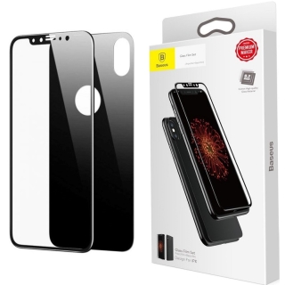 2 protections d'écran incurvées en verre trempé pour iPhone X (avant et arrière)
