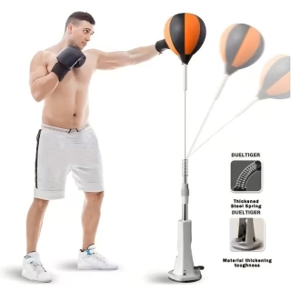 Sac de Boxe avec Support Réglable en Hauteur de 1.35 à 1.55 m