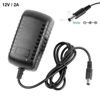 Adaptateur secteur 12V/2A avec connecteur DC standard 5.5 X 2.5 mm