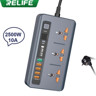 Multiprise universelle avec 5 ports USB à charge rapide et 3 prises secteur 2500W / 10A