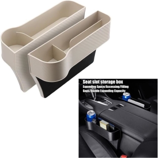 2 Porte-Gobelets pour Voiture - 2 Boîtes de Rangement (droite et gauche) pour Siège Auto